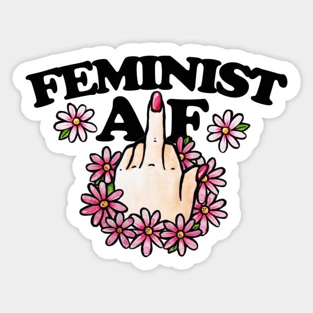 Feminist AF Sticker by bubbsnugg